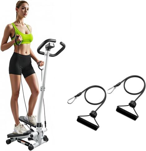 ستيبرز للتمرين في المنزل، ستيبر صغير مع أشرطة مقاومة، ستيبر لياقة هيدروليكي مع شاشة إل سي دي، ستيبر محمول بسعة 360 رطل للمساحات الصغيرة in Kuwait