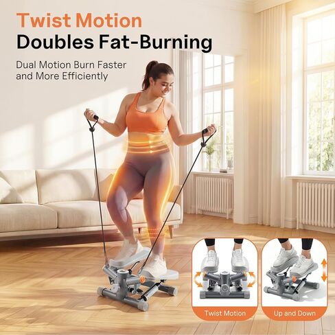 ستيبرز للتمرين، ستاير ستيبر تويست ميني ستيبر مع أشرطة مقاومة، معدات القلب المحمولة بسعة وزن 330 رطل لتشكيل الجسم in Kuwait