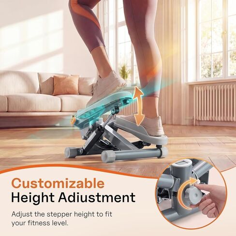 ستيبرز للتمرين، ستاير ستيبر تويست ميني ستيبر مع أشرطة مقاومة، معدات القلب المحمولة بسعة وزن 330 رطل لتشكيل الجسم in Kuwait