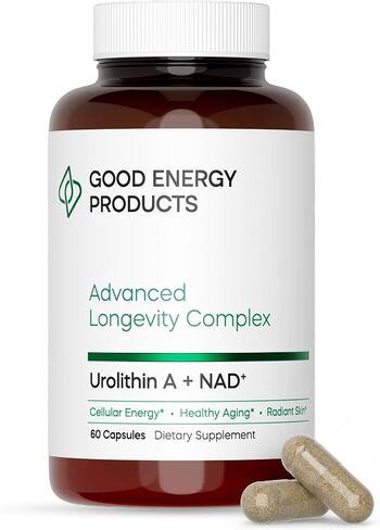 Urolithin A + NAD+ Supplement – 500mg Urolithin A + 350mg Nicotinamide Riboside (NAD+) – Mitochondrial Support, Cellular Energy, Longevity & Healthy Aging – 60 Capsules in Saudi Arabia