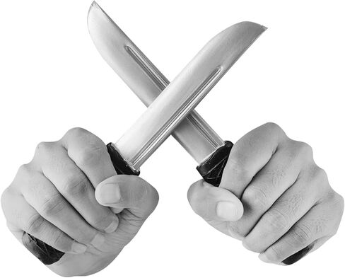 مجموعة سكاكين مطاطية مزيفة مكونة من قطعتين - سلاح تدريب فنون قتالية احترافية للدفاع عن النفس in Kuwait