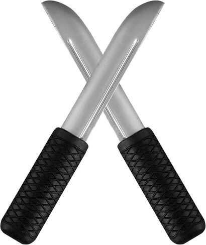 مجموعة سكاكين مطاطية مزيفة مكونة من قطعتين - سلاح تدريب فنون قتالية احترافية للدفاع عن النفس in Kuwait