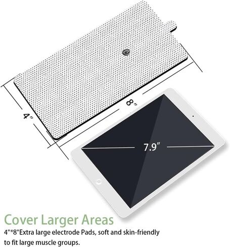 TENS Unit Electrode Pads Combination Set Multiple Sizes Reusable Electrode Patches for Multiple Pain Relief Compatible with TENS EMS Devices Using 3.5mm Button Lead Wires in Kuwait