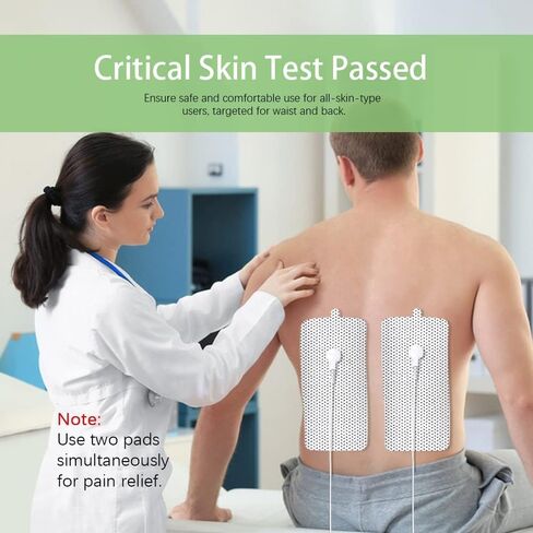 TENS Unit Electrode Pads Combination Set Multiple Sizes Reusable Electrode Patches for Multiple Pain Relief Compatible with TENS EMS Devices Using 3.5mm Button Lead Wires in Kuwait