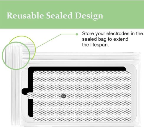 TENS Unit Electrode Pads Combination Set Multiple Sizes Reusable Electrode Patches for Multiple Pain Relief Compatible with TENS EMS Devices Using 3.5mm Button Lead Wires in Kuwait