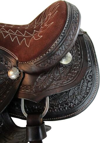 Youth Western Saddle Kids Trail Pleasure Horse Barrel Racing Tooled Leather Tack Set 10 12 13 in Kuwait