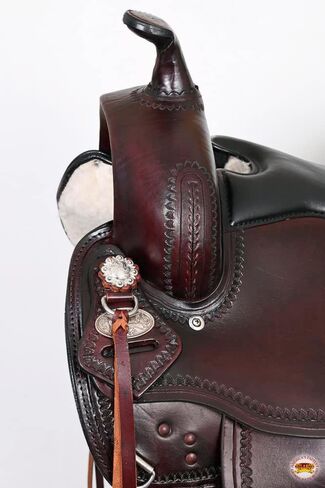 HILASON Western Draft Horse Trail Pleasure American Leather Saddle | for Horses in Saudi Arabia