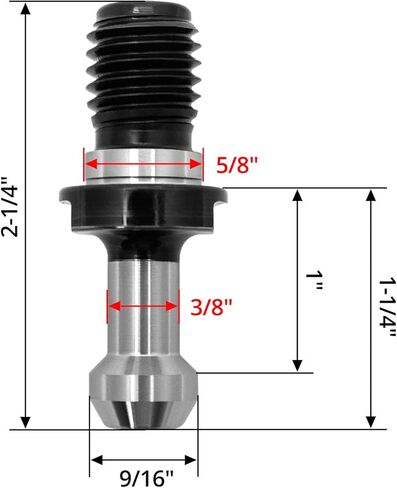 QWORK 10 قطعة CAT40 45 درجة سحب مسمار الاحتفاظ المقبض ل HAAS CAT 40 حامل أدوات التصنيع باستخدام الحاسب الآلي استبدال #202-5925 in Saudi Arabia
