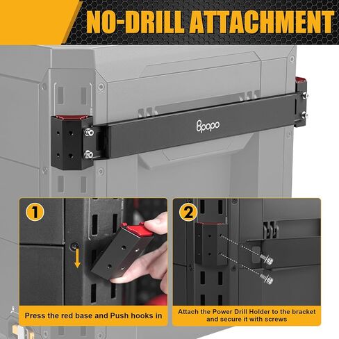 Magnetic Bar Mount Fits for ToughBuilt StackTech Rolling Tool Box, Heavy-Duty Magnetic Tool Holder Strip Mounts to Side of Toolbox, No-Drill Installation Keeps Tools Accessible in Kuwait
