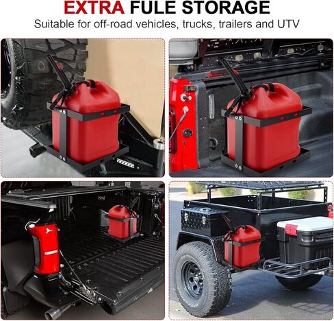 حامل علب غاز سعة 5 جالون (20 لتر) مع حزام تأمين، ودعامة تركيب خزان الوقود الفولاذي المشكل على البارد المتوافقة مع علب غاز الغرب الأوسط in Kuwait