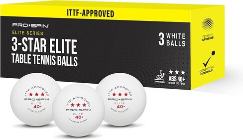 PRO-SPIN Ping Pong Balls – 3-Star ITTF-Approved Premium Table Tennis Balls | High-Performance 40+ ABS Professional Quality for Indoor & Outdoor Play (Pack of 3) in Saudi Arabia