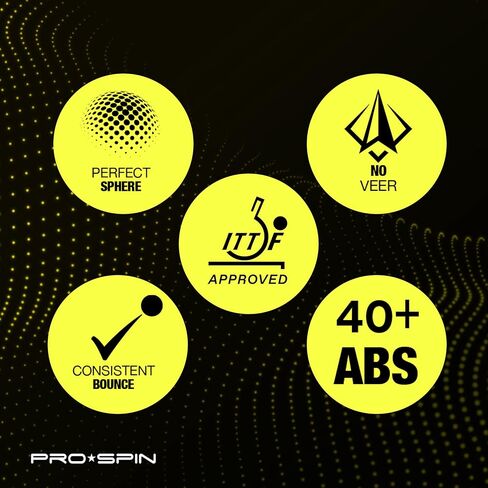 PRO-SPIN Ping Pong Balls – 3-Star ITTF-Approved Premium Table Tennis Balls | High-Performance 40+ ABS Professional Quality for Indoor & Outdoor Play (Pack of 3) in Saudi Arabia