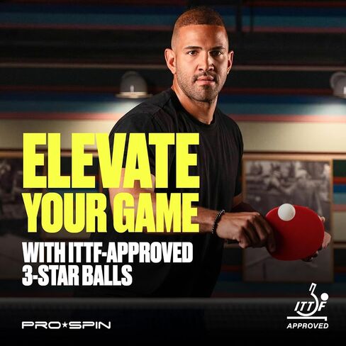 PRO-SPIN Ping Pong Balls – 3-Star ITTF-Approved Premium Table Tennis Balls | High-Performance 40+ ABS Professional Quality for Indoor & Outdoor Play (Pack of 3) in Saudi Arabia