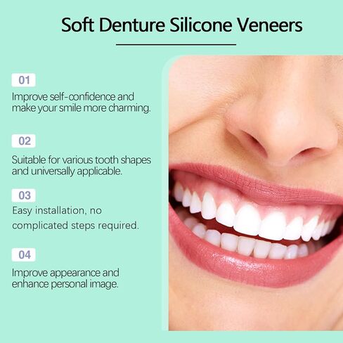 قشور سيليكون ناعمة لأطقم الأسنان، علوية وسفلية، ملائمة حسب الطلب ومريحة، سهلة الاستخدام، قابلة لإعادة الاستخدام، ابتسامة خالية من العيوب in Kuwait