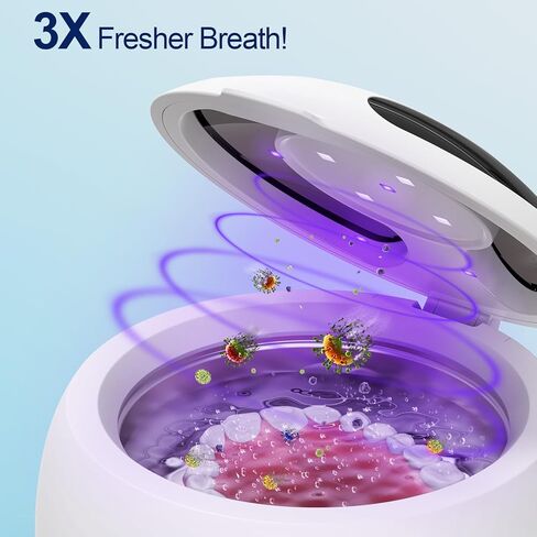 2025 Ultrasonic Retainer Cleaner Machine – 45kHz Denture Cleaner for Night & Mouth Guards – 24W Ultrasonic Cleaner, 4 Modes, 200ML Retainer Cleaner for Night Guards, Braces, Aligner, Jewelry and More in Saudi Arabia