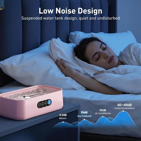 منظف ​​المجوهرات WINTERCRUSH آلة التنظيف العميق - منظف التجنيب بالموجات فوق الصوتية 50 كيلو هرتز للأسنان - 650 مل جراب تنظيف الأسنان لأطقم الأسنان / حراس الفم / النظارات - 3 مؤقتات in Kuwait