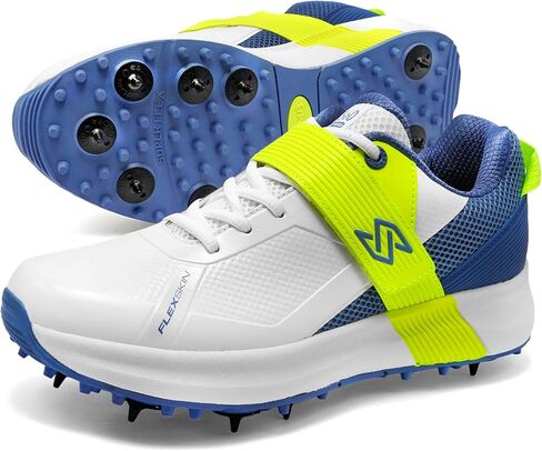 SOLM8 S60Pro Cricket Spike Shoes - Metal Replaceable Spikes, Strap & Easy-Clean FlexSkin, Ultralight Insole Cushioning for Professional Players in Kuwait
