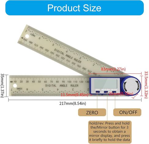 Digital Angles Gauge 0.05° Resolution Measurement Finders Protractor for Construction and Design Applications Digital Finders Protractor in Saudi Arabia