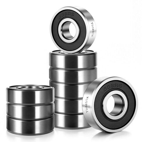 608 2RS 10PCS Ball Bearing 8x22x7mm Double Rubber Sealed Deep Groove Miniature Ball Bearings, Bearing Steel in Saudi Arabia
