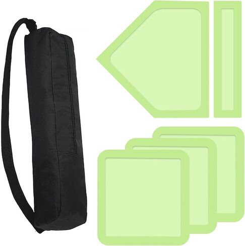 لوحة البيسبول الرئيسية ومجموعة القاعدة المكونة من 5 قطع - معدات التدريب على البيسبول والكرة اللينة وكرة الركل - 3 لوحات أساسية، 1 لوحة منزلية، 1 لوحة إبريق - الفناء الخلفي، الاستخدام الميداني in Kuwait