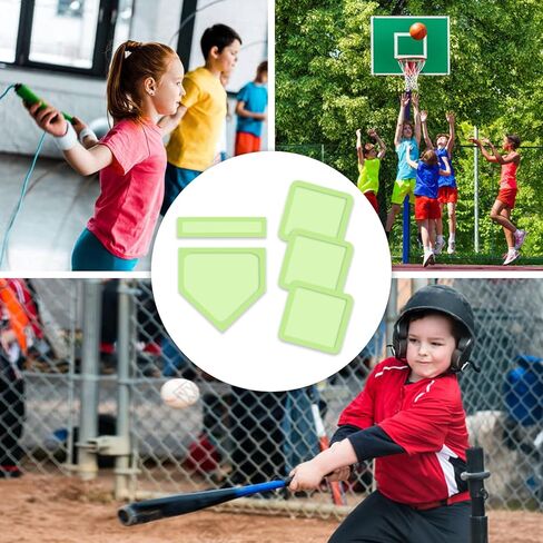 Baseball Home Plate & Base 5-Piece Set – Ractice Training Equipment for Baseball, Softball, Kickball – 3 Base Plates, 1 Home Plate, 1 Pitcher’s Plate – Backyard, Field Use in Saudi Arabia