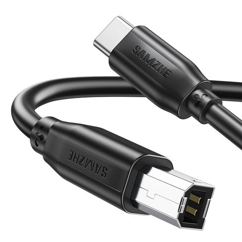 كابل طابعة SAMZHE USB B إلى USB C بطول 3.3 قدم، كابل من النوع B إلى النوع C لجهاز MacBook Pro/Air، كابل MIDI متوافق مع لوحة مفاتيح MIDI/وحدة تحكم DJ/DAC/Yamaha Casio Digital Piano لأجهزة iPad in Kuwait
