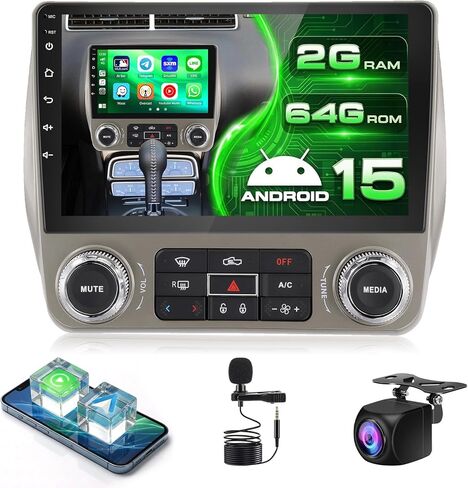 راديو السيارات لشيفروليه تشيفي كامارو 2010 2011 2012 2013 2014 2015 مع Carplay/Android Auto ، 9 بوصة [2G+64G] Android 13 IPS Touch Screen Radio مع GPS ، WiFi ، DSP ، DSP in Kuwait