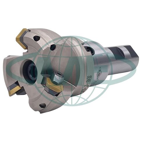 مطحنة وجه قابلة للفهرسة مقاس 2 بوصة 45 درجة CME مع 1 بوصة ويلدون شانك أربور، تتضمن إدراجات SEAN42، 3 مزامير in Kuwait