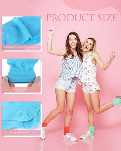 Foaincore 30 Pairs Women Crew Socks Solid Color Socks for Women Size 9-11 Cotton Socks Comfortable Women's Athletic Socks (Multicolor) in Kuwait