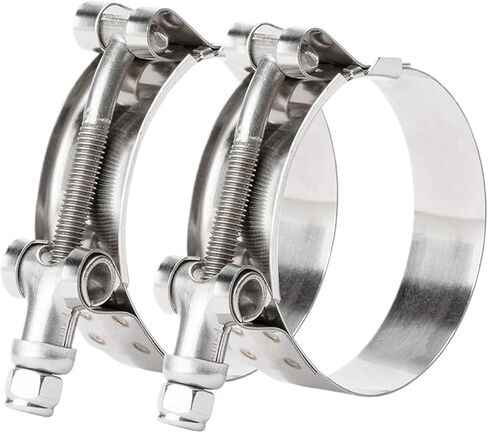 1pc 304 Stainless Steel Hose Clamps T Bolt Powerful Pipe Clip Exhaust Air Sealing(32-35mm) in Saudi Arabia