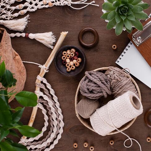 مجموعة الفنون الترفيهية Macrame Kit Mini Planter Set ، DIY Plant Hanger Kit للبالغين المبتدئين in Saudi Arabia