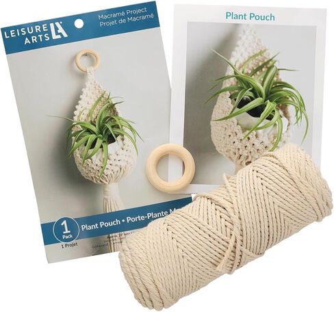 مجموعة الفنون الترفيهية Macrame Kit Mini Planter Set ، DIY Plant Hanger Kit للبالغين المبتدئين in Saudi Arabia