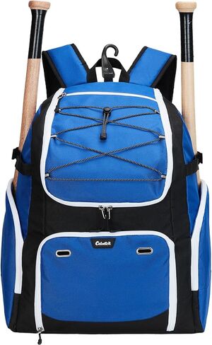 حقيبة ظهر البيسبول للكبار ذات سعة كبيرة، حقيبة مضرب الكرة اللينة مع حجرة للأحذية وحقيبة بيسبول بجيب مبلل مع خطاف سياج لـ 4 مضارب ومعدات in Kuwait