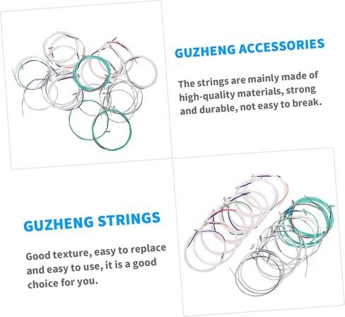 Hemoton 21pcs Full Guzheng Strings Wound Core Crisp Sound and Rich Overtones Practical Replacement for Traditional Chinese Instrument in Saudi Arabia