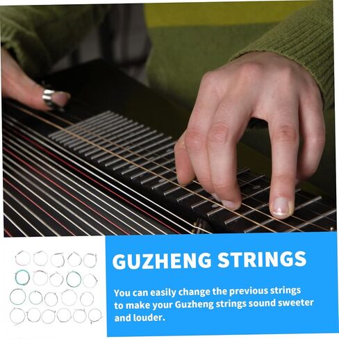 Hemoton 21pcs Full Guzheng Strings Wound Core Crisp Sound and Rich Overtones Practical Replacement for Traditional Chinese Instrument in Saudi Arabia