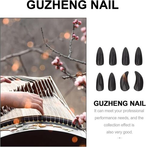 Professional Guzheng Nails Horn Finger Protectors for Guzheng Beginners Guqin Instrument (Large) in Saudi Arabia