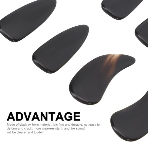 Professional Guzheng Nails Horn Finger Protectors for Guzheng Beginners Guqin Instrument (Large) in Saudi Arabia