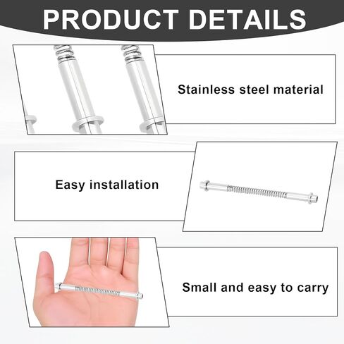 طقم دبوس مفصل باب العاصفة K 5131 - 3 قطع استبدال دبوس مفصل باب الشاشة مع 6 أغطية جلبة و3 نوابض، ومفصلات أبواب لأبواب العاصفة، وأبواب الشاشة، وأنواع لارسون وأندرسون in Kuwait
