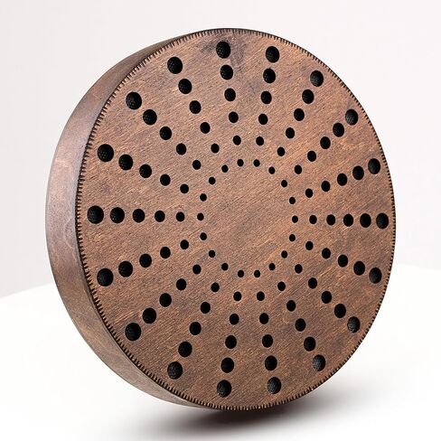 Rain Disc, 8.6 Inch (22 cm) Wooden Ocean Drum, Sound Healing Instrument for Meditation, Yoga & Relaxation, Sound Ripples Design in Kuwait