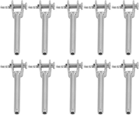 Jeanoko 10Pcs HighQuality Stainless Steel 3mm Wire Cable Rope Jaw Swage End Fitting Set for Marine and Industrial Purposes in Saudi Arabia