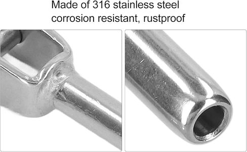 Jeanoko 10Pcs HighQuality Stainless Steel 3mm Wire Cable Rope Jaw Swage End Fitting Set for Marine and Industrial Purposes in Saudi Arabia