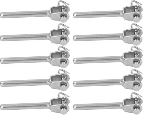 Jeanoko 10Pcs HighQuality Stainless Steel 3mm Wire Cable Rope Jaw Swage End Fitting Set for Marine and Industrial Purposes in Saudi Arabia