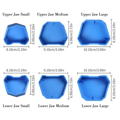 Dental Model Base Former Dental Casting Trimming Impression Tray Impression Trays Base Molds Silicone S/M/L for Dental Lab 6 Pcs in Kuwait