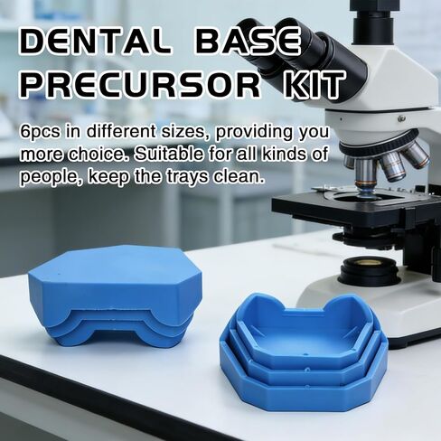 Dental Model Base Former Dental Casting Trimming Impression Tray Impression Trays Base Molds Silicone S/M/L for Dental Lab 6 Pcs in Kuwait