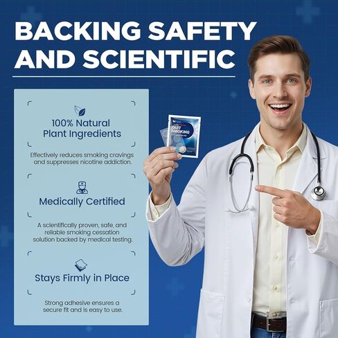 60 Count - Nicotine Patches 3mg (Applicable to Step 1/Step 2/Step 3), Transdermal Stop Smoking Aid for Craving Relief, Flexible Dosing with Fast-Acting Nicotine Replacement Therapy in Kuwait