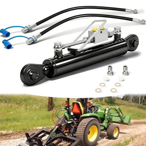 Hydraulic Top Link Cat. 1-1 (18 1/8" - 26 3/8", 3/4" Hole) with Locking Block with 2 x Hose, SPH320032 2-Way Check Valve Hydraulic Cylinder for Tractor Excavators and Class 1& 2 Equipment in Saudi Arabia