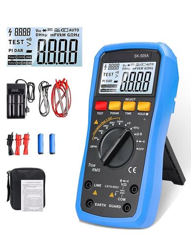 مقياس مقاومة العزل 2 في 1 ومقياس رقمي متعدد، مقياس ميغا أومتر 20 جيجا أوم/1000 فولت مع نطاق تلقائي، الاحتفاظ بالبيانات، جهاز اختبار جهد التيار المتردد/التيار المستمر، قياس السعة لاختبار المنزل الكهربائي in Kuwait