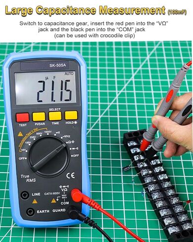مقياس مقاومة العزل 2 في 1 ومقياس رقمي متعدد، مقياس ميغا أومتر 20 جيجا أوم/1000 فولت مع نطاق تلقائي، الاحتفاظ بالبيانات، جهاز اختبار جهد التيار المتردد/التيار المستمر، قياس السعة لاختبار المنزل الكهربائي in Kuwait