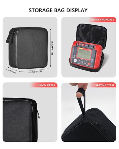 جهاز اختبار مقاومة العزل 250 فولت - 2500 فولت، مقياس ميغا أوم 1MΩ-200GΩ لاختبار العزل، مقياس ميجا أوم كهربائي مع شاشة LCD بإضاءة خلفية، تخزين بيانات 100، جهد الخرج، 10 فولت ~ 600 فولت تيار متردد/تيار مستمر الفولتميتر in Kuwait