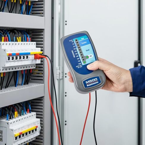 M500 Electronic Megohmmeter, Insulation Teste with Soft Carrying Case, 1000 Megohms at 500 V, for Motors, HVAC, Wiring in Kuwait